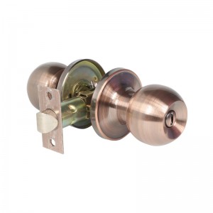 2501ベッドルームとバスルーム用のプライバシードアノブ、インテリアキーレスボールドアロック - アンティーク銅