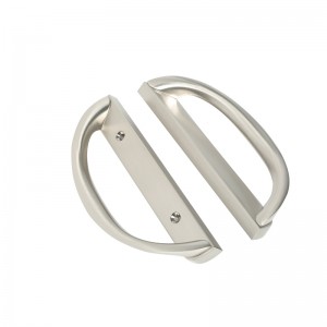 スライドパティオドアハンドルセット、D形状、非キー(3-15/16”ホール間隔)